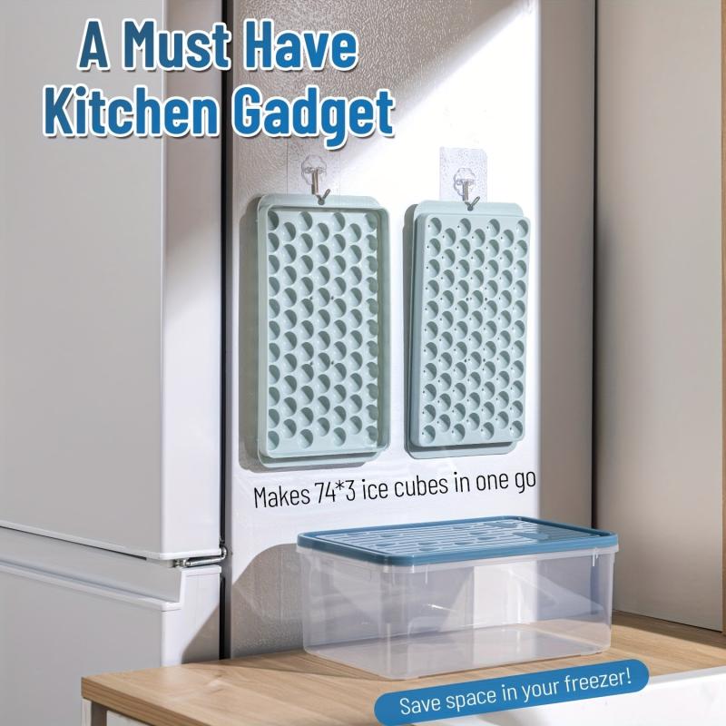 Mini Round Ice Cube Tray Set 74pcs - Summer Essential