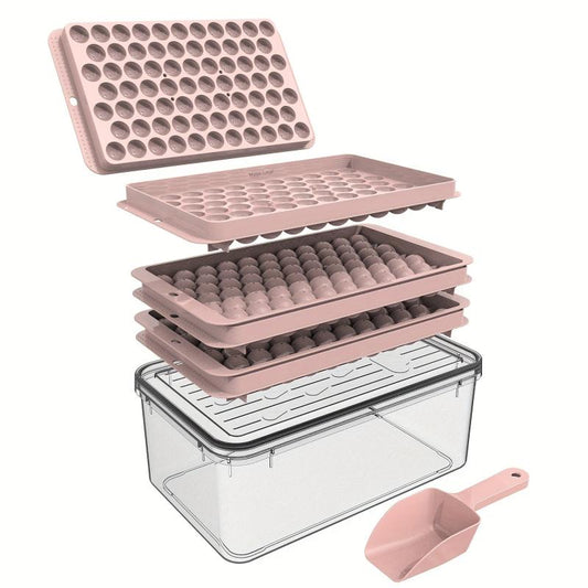 Mini Round Ice Cube Tray Set 74pcs - Summer Essential