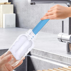 12pcs 12oz 16oz Reusable Plastic Juice Bottle with Funnel & Brush
