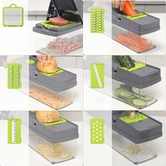 15pcs Multifunctional Veggie Fruit Slicer Crusher Kitchen Tools