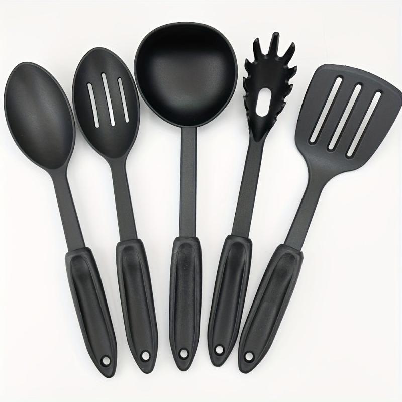 5pcs Nylon Kitchen Utensils Spatula Ladle Slotted Spoon Kitchen Gadgets