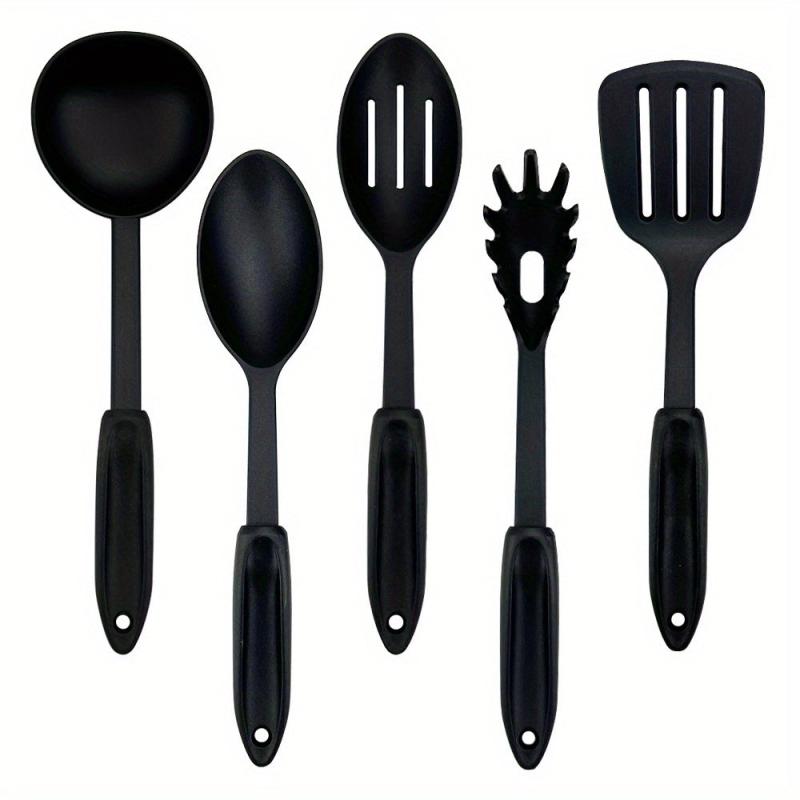 5pcs Nylon Kitchen Utensils Spatula Ladle Slotted Spoon Kitchen Gadgets