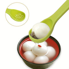 2pcs Can Colander Spoon With Long Handle 2 In 1 Strainer Spoon With Fruit Fork