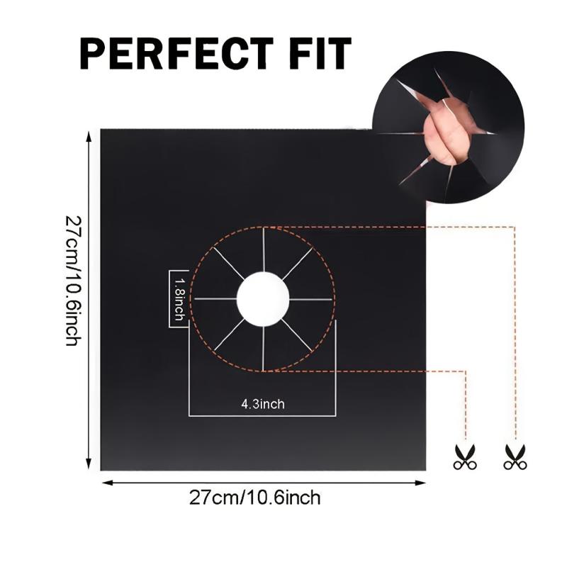 4 Pack Gas Stove Protection Pad Kitchen Anti-fouling Cleaning Pad 10.6inch