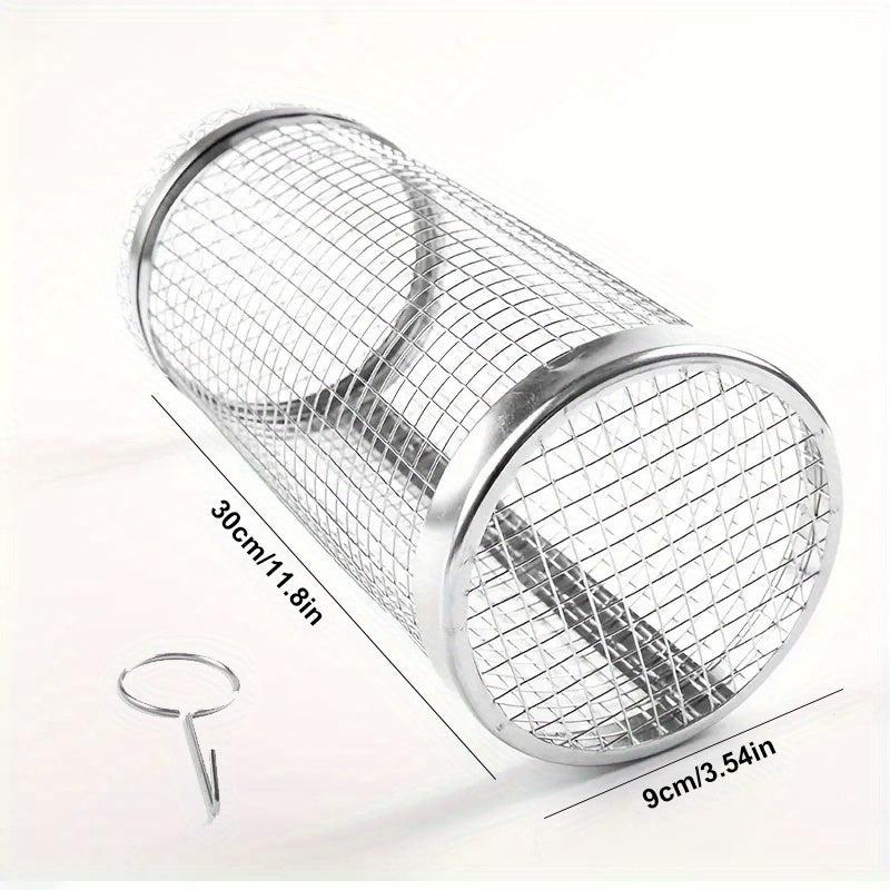 Stainless Steel BBQ Net Tube with Removable Mesh Cover