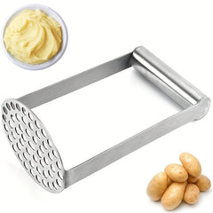 Stainless Steel Potato Masher with Non Slip Handle - Easy Mashing