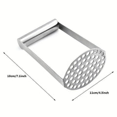 Stainless Steel Potato Masher with Non Slip Handle - Easy Mashing