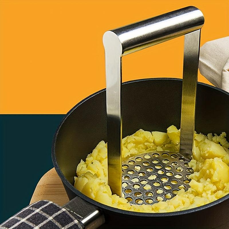 Stainless Steel Potato Masher with Non Slip Handle - Easy Mashing