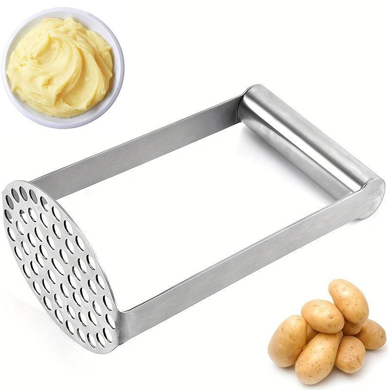 Stainless Steel Potato Masher with Non Slip Handle - Easy Mashing