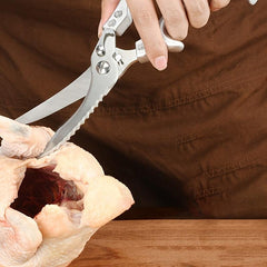 Stainless Steel Kitchen Scissors for Fish Meat Chicken Fruits Vegetables