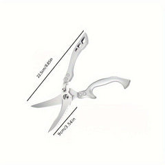 Stainless Steel Kitchen Scissors for Fish Meat Chicken Fruits Vegetables