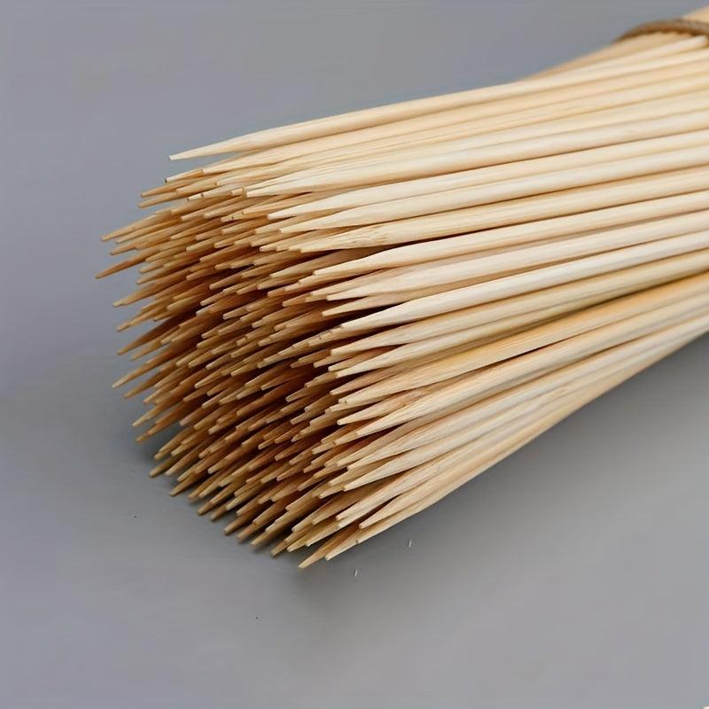 100 Bamboo Skewers for BBQ Grilling Kabob Snacks Camping