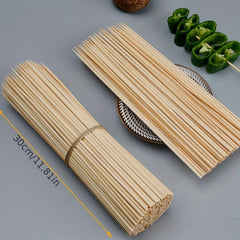 100 Bamboo Skewers for BBQ Grilling Kabob Snacks Camping