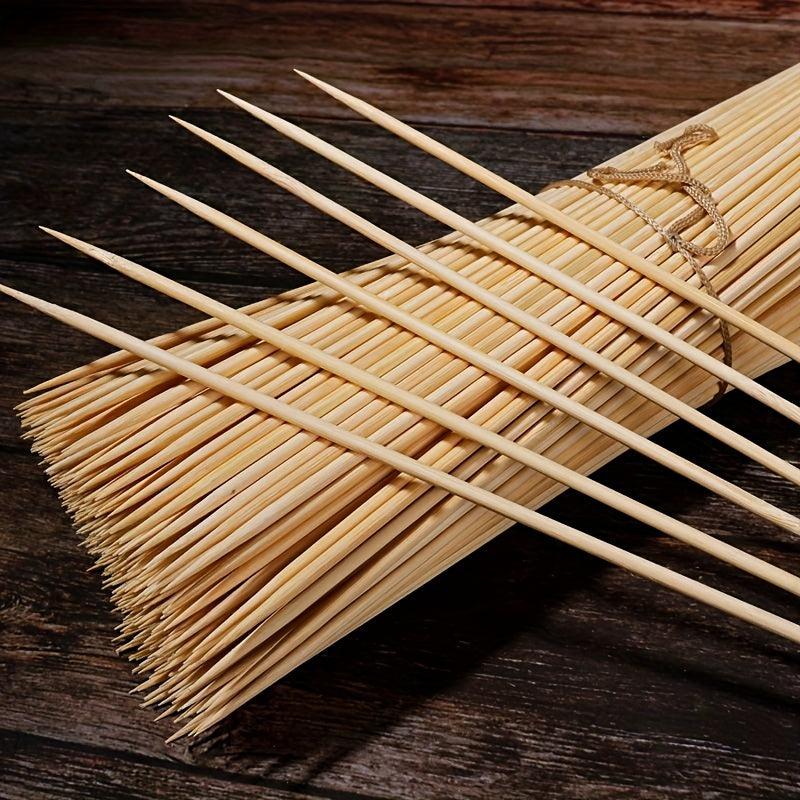 100 Bamboo Skewers for BBQ Grilling Kabob Snacks Camping