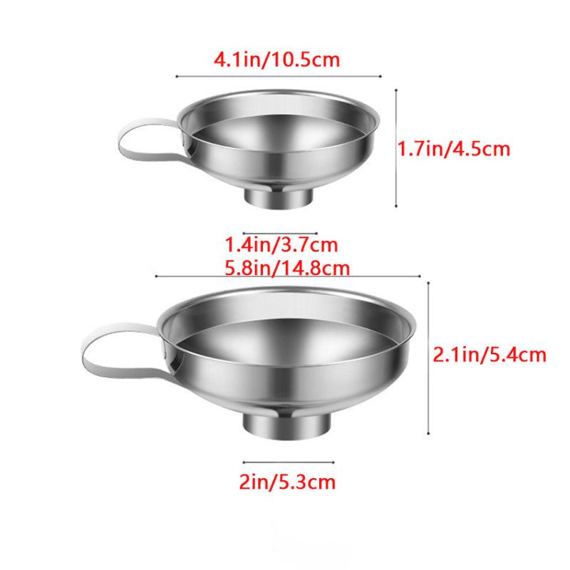 Thickened Stainless Steel Wide Mouth Funnel Large Diameter Jam Funnel