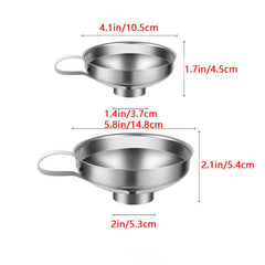 Thickened Stainless Steel Wide Mouth Funnel Large Diameter Jam Funnel