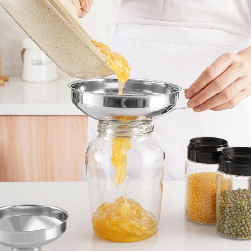 Thickened Stainless Steel Wide Mouth Funnel Large Diameter Jam Funnel