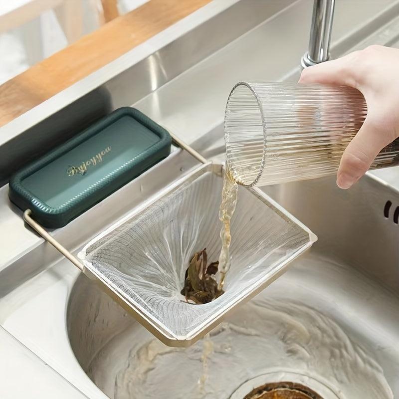 50pcs Kitchen Sink Drain Strainer Fine Mesh Holder with Filter Net Bag