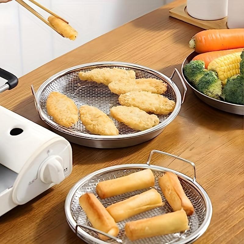 Stainless Steel Frying Filter Tray Fine Mesh Filter Basket for Kitchen