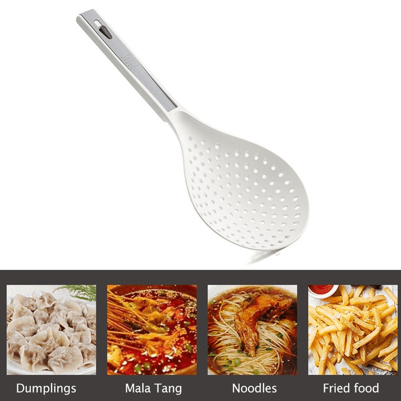 1pc 5.08cm Cooking Spoon Strainer Scoop with Long Handle Colander