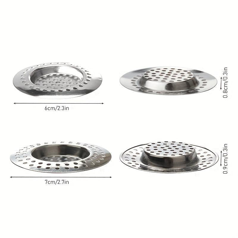 2pcs Sink Basket Strainer Stainless Steel Drain Strainer Kitchen Sink Strainer