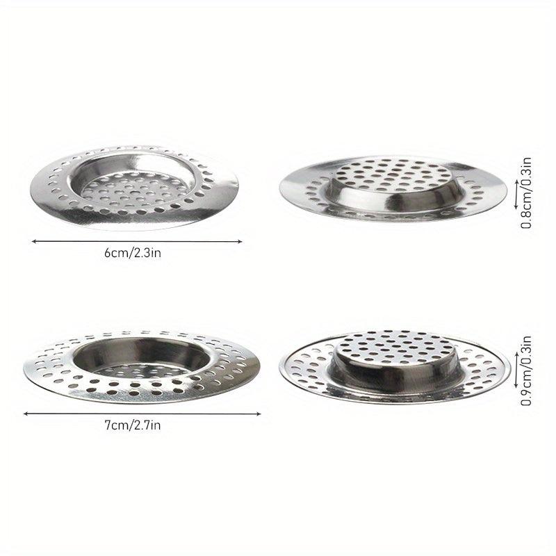 2pcs Sink Basket Strainer Stainless Steel Drain Strainer Kitchen Sink Strainer