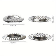 2pcs Sink Basket Strainer Stainless Steel Drain Strainer Kitchen Sink Strainer