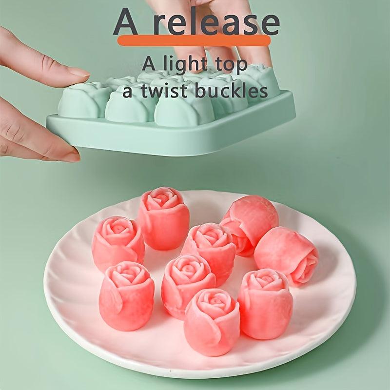 Silicone Rose Mold for Ice Cream and Cocktails