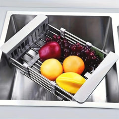 Stainless Steel Sink Colander Vegetable Washing Basket