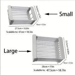 Stainless Steel Sink Colander Vegetable Washing Basket
