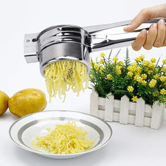 Stainless Steel Potato Ricer Manual Masher Interchangeable Discs Fine Medium