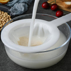 1pc Mesh Sieve Nylon Strainer With Handle For Tea Juice Flour Soy Milk Kitchen