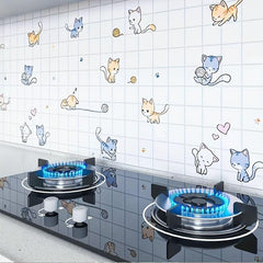 1pc Cartoon Self-Adhesive Waterproof Wallpaper Peel And Stick Paper Wall Sticker