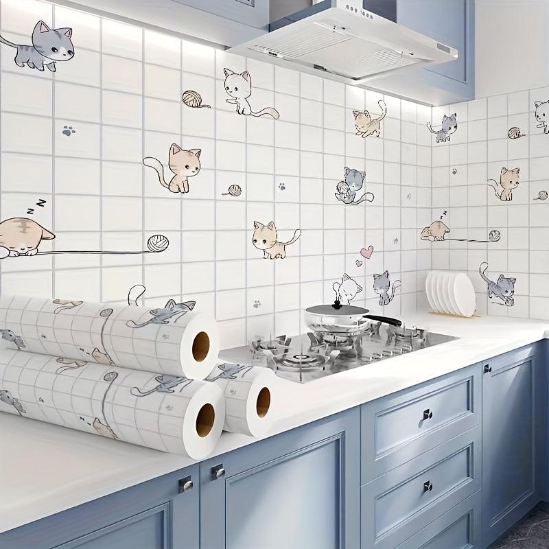 1pc Cartoon Self-Adhesive Waterproof Wallpaper Peel And Stick Paper Wall Sticker
