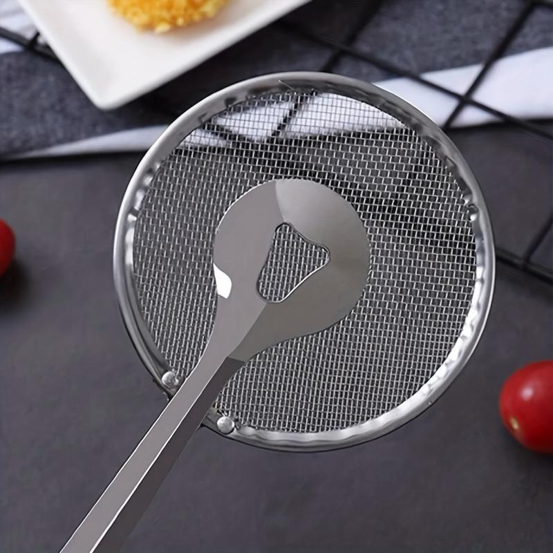 Stainless Steel Food Clip & Filter Mesh Tongs for Frying & Straining