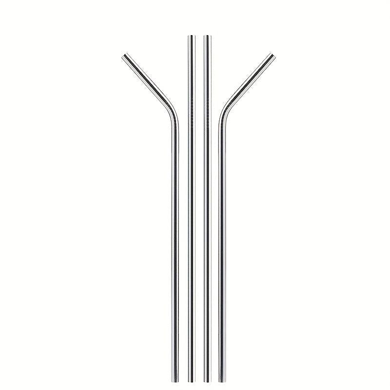 4pcs Set Stainless Steel Metal Straws For 20 30oz Glasses with Cleaning Brush