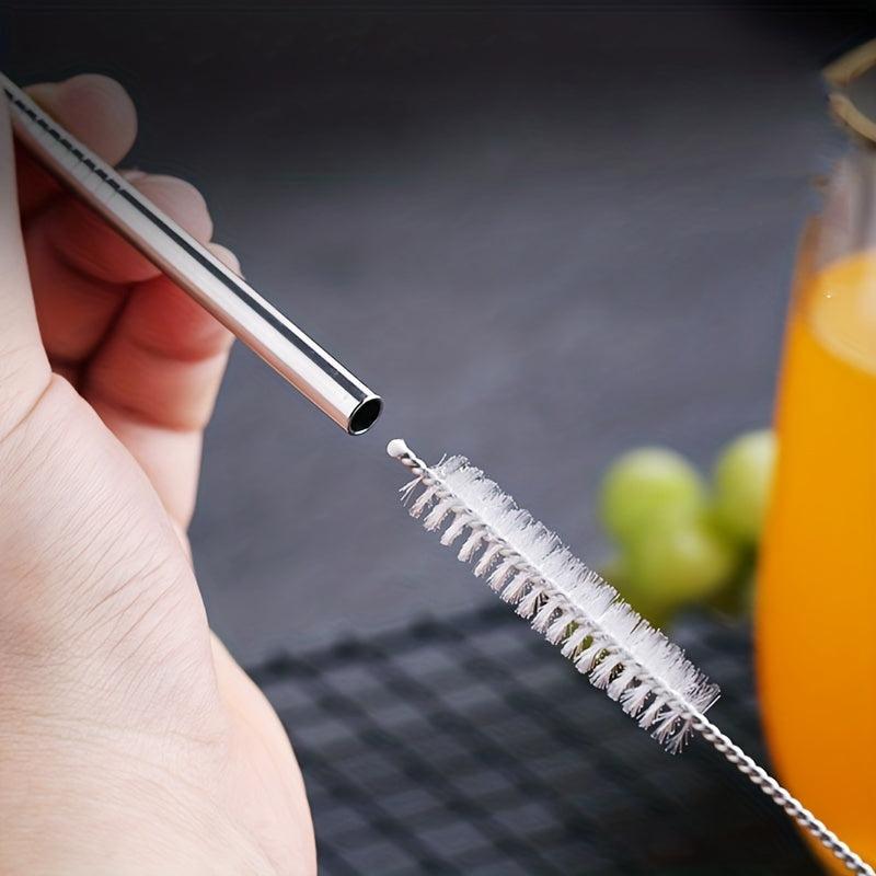 4pcs Set Stainless Steel Metal Straws For 20 30oz Glasses with Cleaning Brush