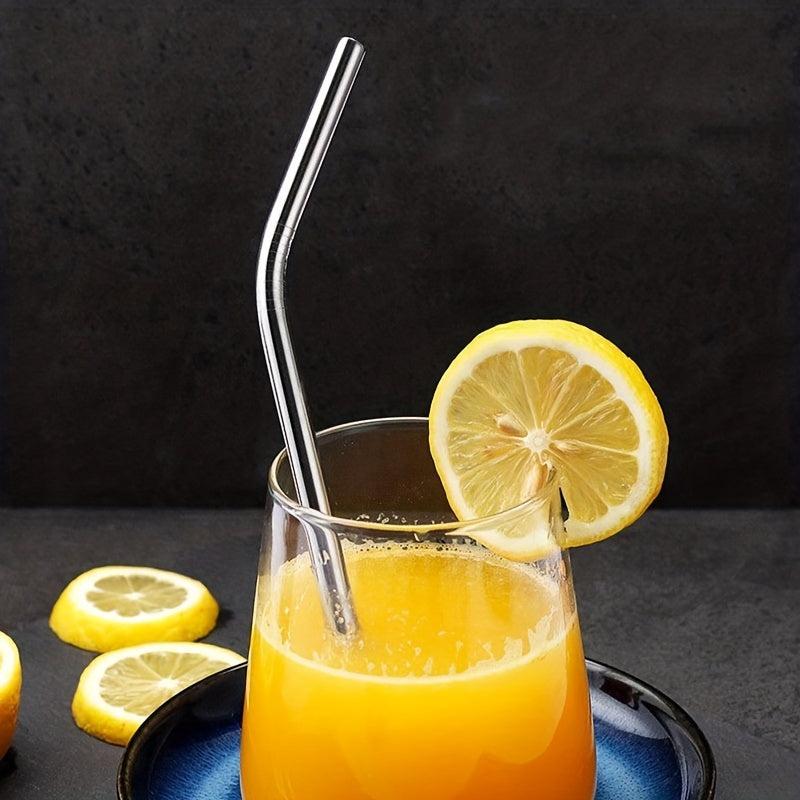 4pcs Set Stainless Steel Metal Straws For 20 30oz Glasses with Cleaning Brush