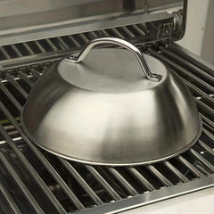 Stainless Steel Steak Lid for Grilling - Hemispherical Lid with Handle