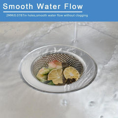 Stainless Steel Sink Basket Strainer Kitchen Drain Stopper