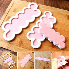 Rose Petal Fondant Cutters 3pcs Plastic Cookie Candy Mold Biscuit Molds