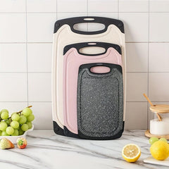 3pcs Chopping Board Set Wheat Straw Plastic Fruit Cutting Board Kitchen