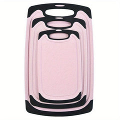 3pcs Chopping Board Set Wheat Straw Plastic Fruit Cutting Board Kitchen
