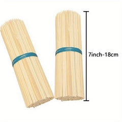 Bamboo Skewers BBQ Sticks For Appetiser Fruit Kabob Chocolate Fountain Grilling