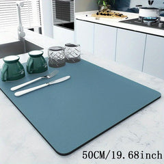 Rubber Dish Drying Mat Non Slip Absorbent Wear resistant Coffee Machine Mat