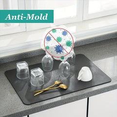 Rubber Dish Drying Mat Non Slip Absorbent Wear resistant Coffee Machine Mat