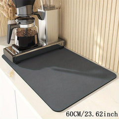 Rubber Dish Drying Mat Non Slip Absorbent Wear resistant Coffee Machine Mat