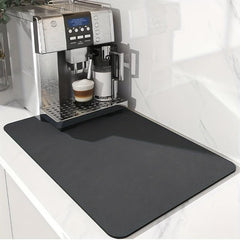 Rubber Dish Drying Mat Non Slip Absorbent Wear resistant Coffee Machine Mat