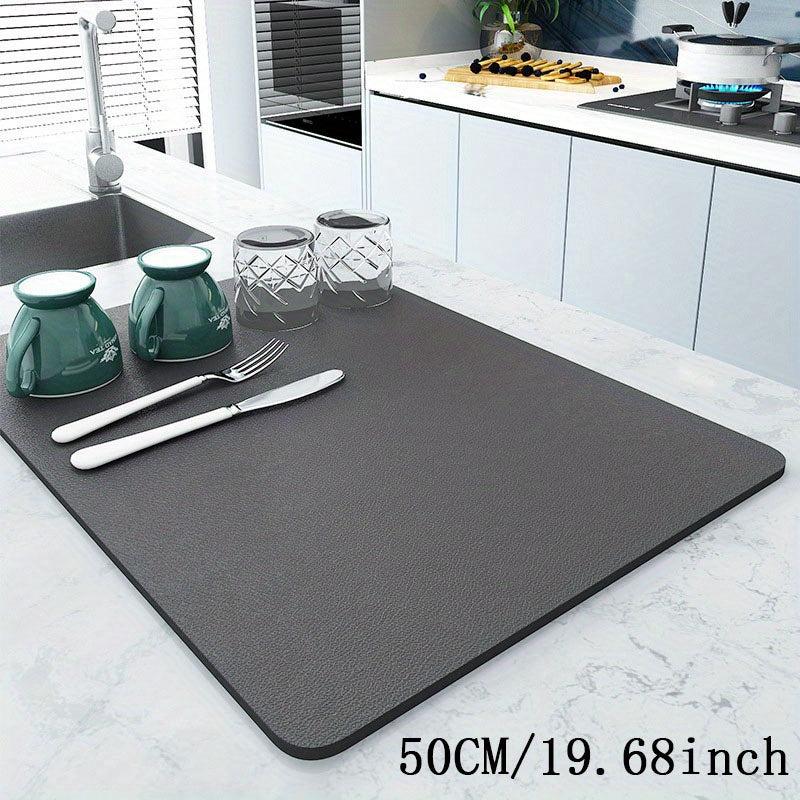 Rubber Dish Drying Mat Non Slip Absorbent Wear resistant Coffee Machine Mat