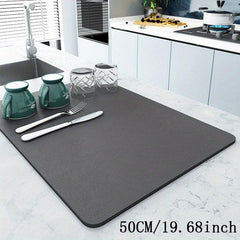 Rubber Dish Drying Mat Non Slip Absorbent Wear resistant Coffee Machine Mat
